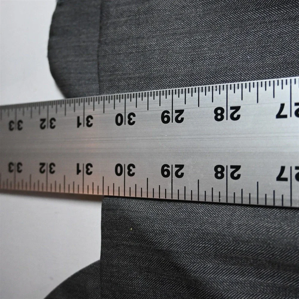 Jos A Bank 42R Gray Herringbone 100% Wool Mens Blazer Suit Jacket Sport Coat - Picture 11 of 12